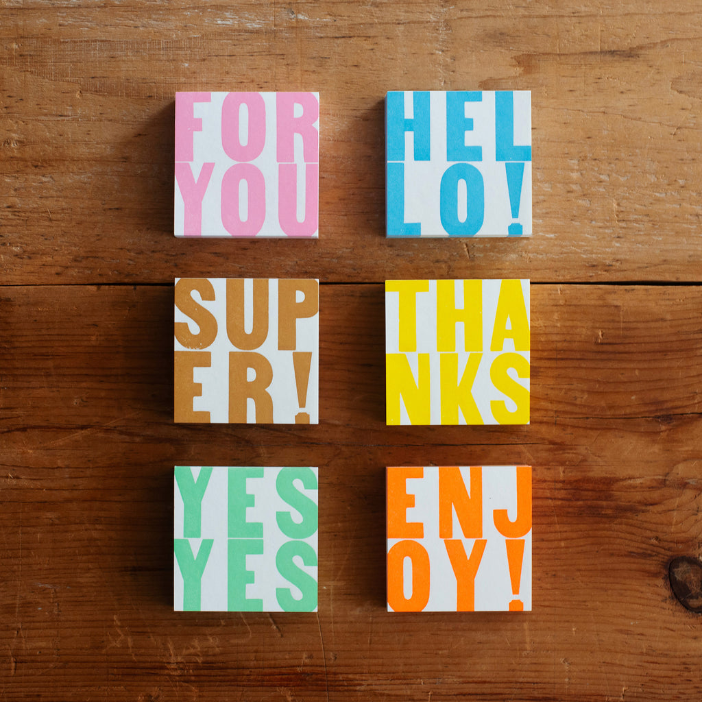 Letterpress Message Pad