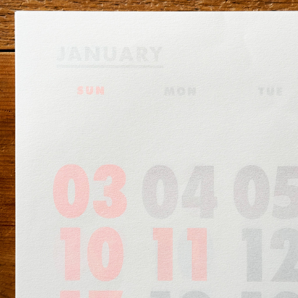 Risograph Wall Calendar 2026