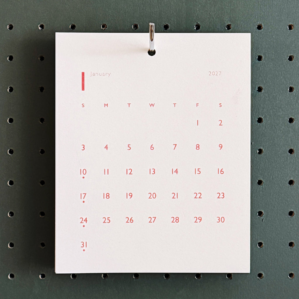 Risograph Wall Calendar 2026