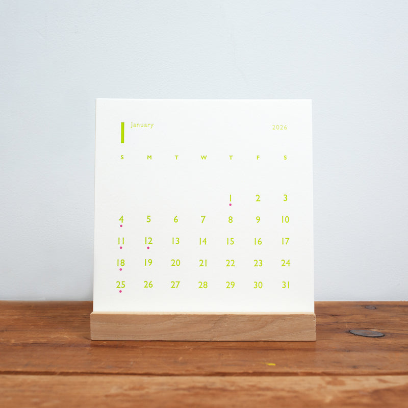 Letterpress Desk Calendar